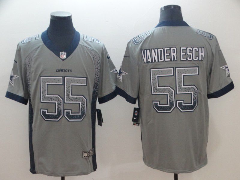 Men Dallas Cowboys #55 Vander esch Grey Nike Drift Fashion Limited NFL Jersey